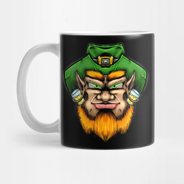 St PAtricks Day face dring beer by JOISDRAW ART